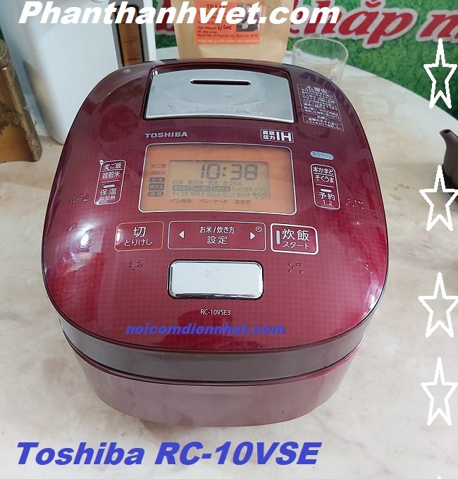 Toshiba RC-10VSE , Chiếc nồi cơm điện nhật màu đỏ đẹp cao tần
